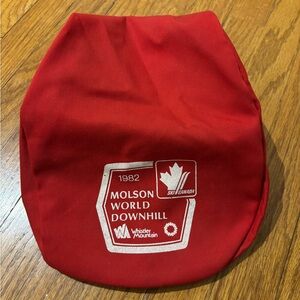 Vintage 1982 Red Molson World Downhill hat
